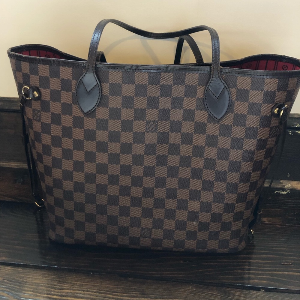 Louis Vuitton Damier Ebene Cherry Neverfull MM